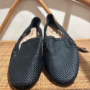 Birdies Black Woven Flats